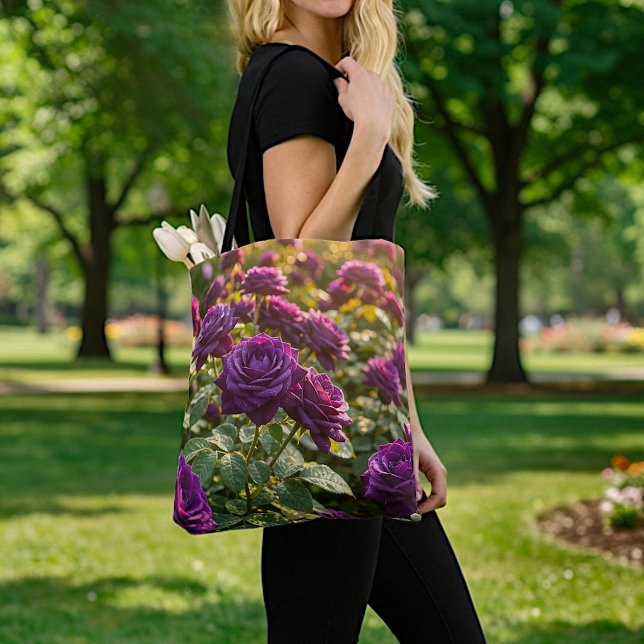 Purple Roses Tote Bag (Creator Uploaded)