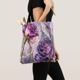 Purple Roses Tote Bag