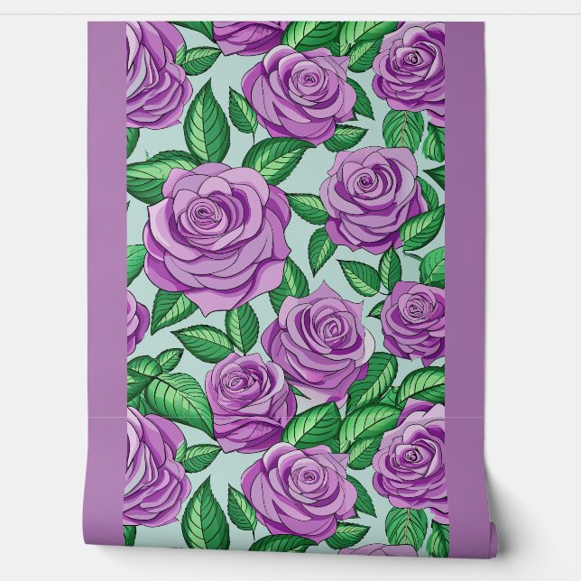 Purple Roses Wallpaper (Unrolling)