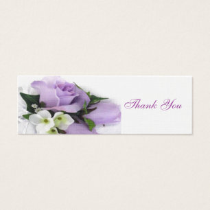 Purple Roses Wedding Favour Tag