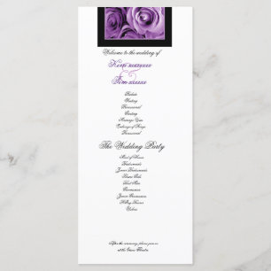 PURPLE ROSES Wedding Program Announcement