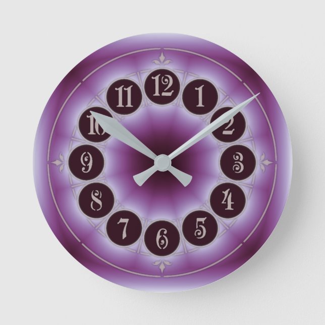 Purple Round Clock (Front)