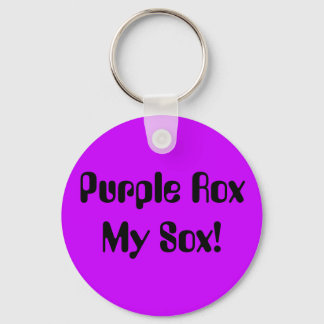 Purple Rox My Sox! Key Ring
