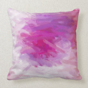 Purple Royal Fuchsia Abstract Cushion