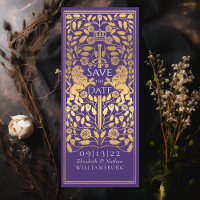 Purple Royal Lion Mediaeval Gold Wedding