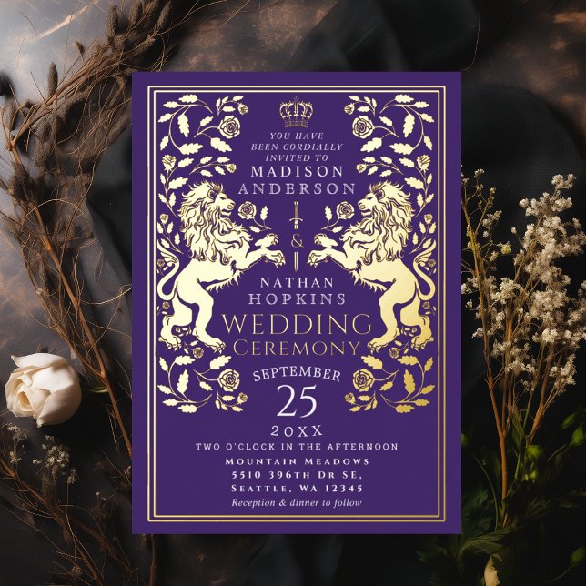 Purple Royal Lion Mediaeval Wedding  (Creator Uploaded)