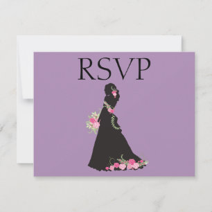 Purple RSVP Bridal Gown Card