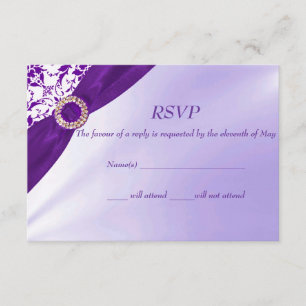 Purple RSVP cards