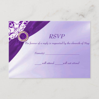 Purple RSVP cards