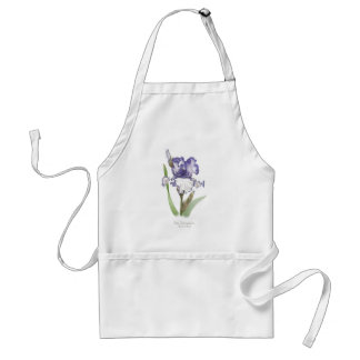 Purple Ruffled Iris Standard Apron