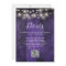 Purple Rustic Wood Wedding String Lights QR Code