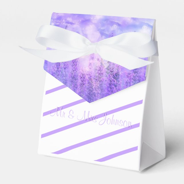 Purple Sage & A Butterfly Favour Box (Front Side)