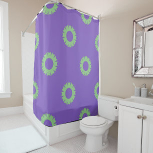 Purple Sage Geo Shower Curtain