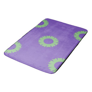 Purple Sage green Geo Bath Mat