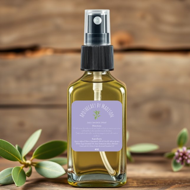 Purple | Sage Smudge Spray Bottle Labels (Creator Uploaded)