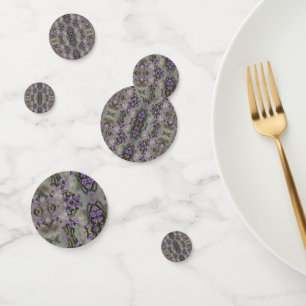 Purple Salt Heliotrope Wildflower Pattern Confetti
