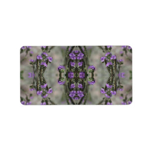 Purple Salt Heliotrope Wildflower Pattern Label