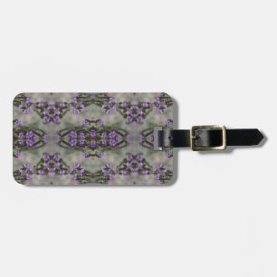 Purple Salt Heliotrope Wildflower Pattern Luggage Tag
