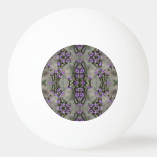 Purple Salt Heliotrope Wildflower Pattern Ping Pong Ball