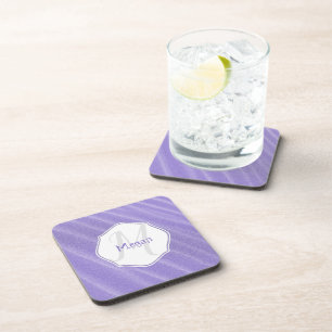 Purple Sand Ripples Personalised Coaster