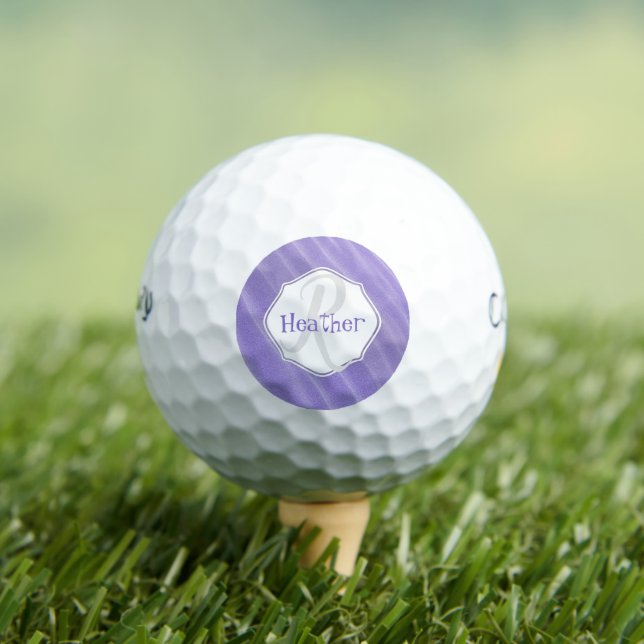 Purple Sand Ripples Personalised Golf Balls (Insitu Tee)
