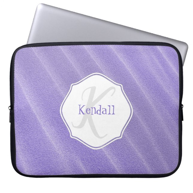 Purple Sand Ripples Personalised Laptop Sleeve (Front)