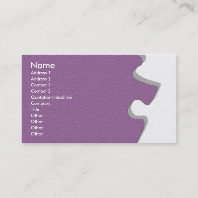 Purple Sandstone Profile Card (Front)