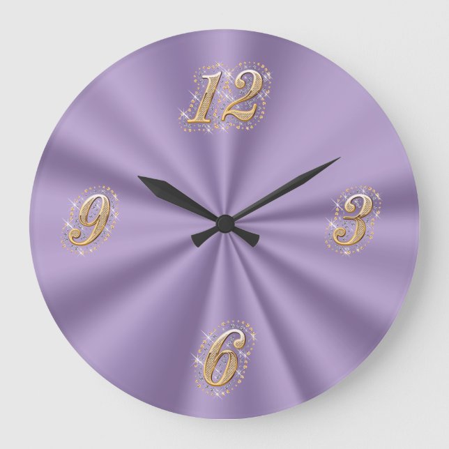 Purple Satin Wall Clock (Front)