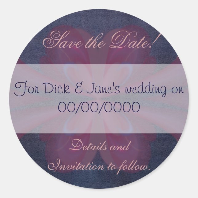 Purple Save the Date Seal (Front)
