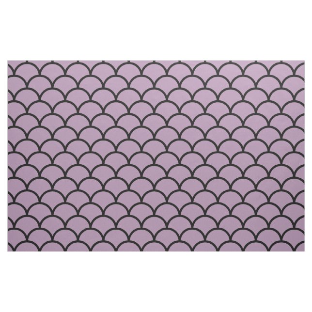 Purple Scallop Pattern Fabric (Fat Quarter)