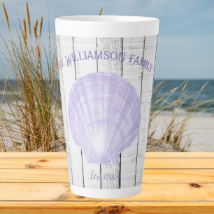 Purple Scallop Shell Latte Mug