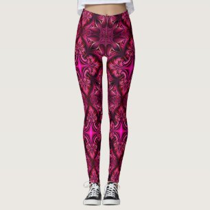 Purple Scarlet Patterned Leggings