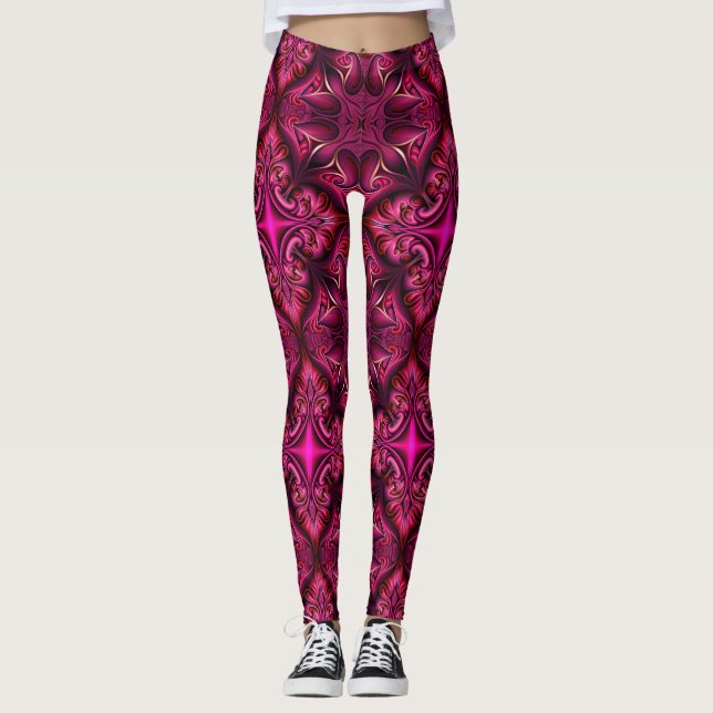 Purple Scarlet Patterned Leggings (Front)