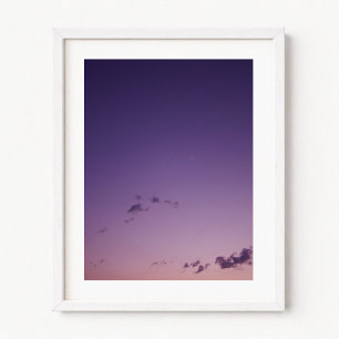 Purple Scattered Clouds at Twilight Poster