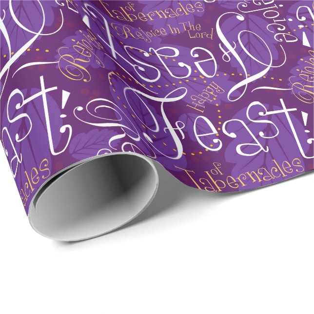 Purple Scatterletter Feast Paper (Roll Corner)