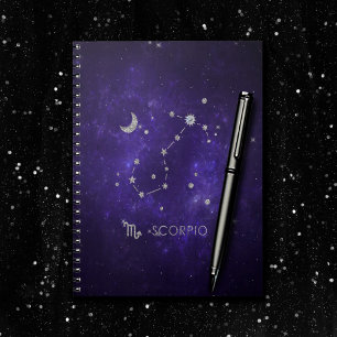Purple Scorpio Zodiac   Cosmic Astrology Horoscope Notebook