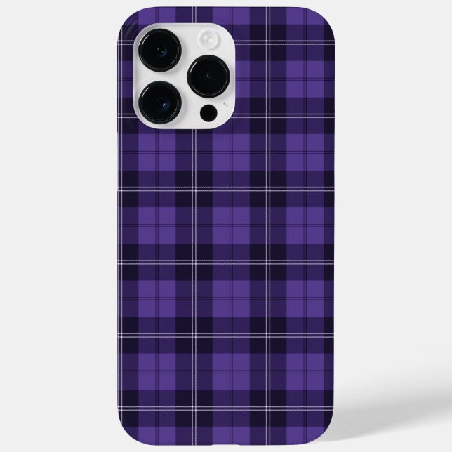 Purple Scottish Tartan Pattern Case-Mate iPhone Case (Back)
