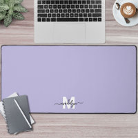 Purple Script Name Monogram