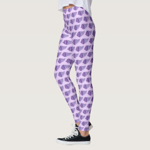 Purple Sea Shell Seashell Conch Ocean Beach Leggings