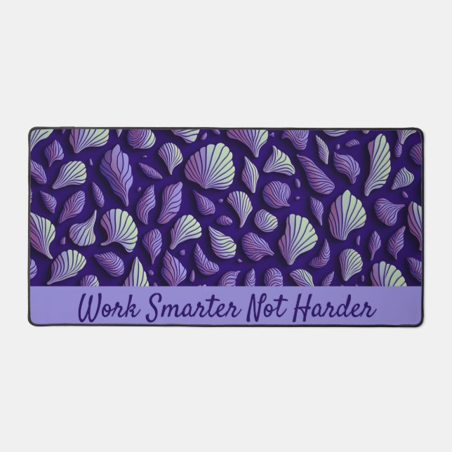 Purple Sea Shells Desk Mat (Front)
