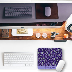 Purple Sea Shells Mouse Pad