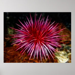 Purple Sea Urchin Poster