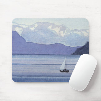 Purple Seascape Mouse Pad