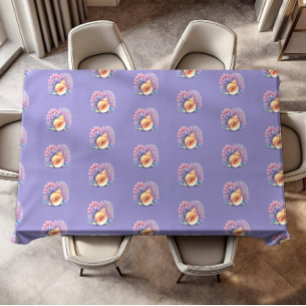 Purple Seashell Beach Party Tablecloth