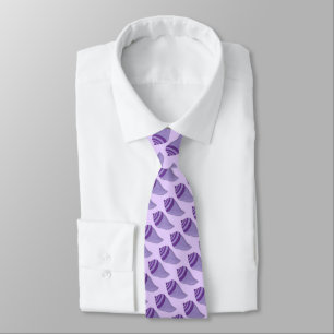 Purple Seashell Sea Shell Shells Beach Print Tie