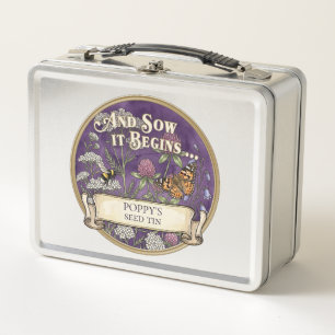 Purple Seed Storage Tin – Custom Garden Box