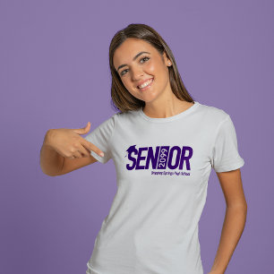 Purple SENIOR with Graduation Cap T-Shirt