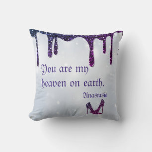 Purple Sequins  Cushion