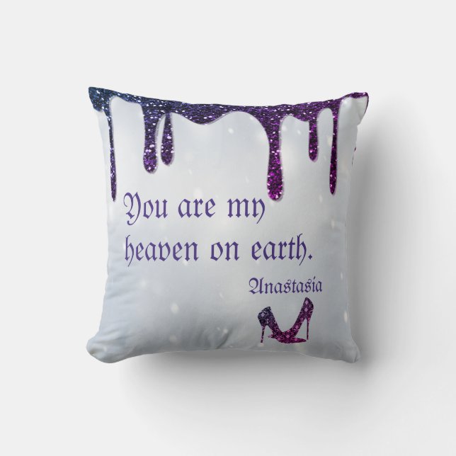 Purple Sequins  Cushion (Front)