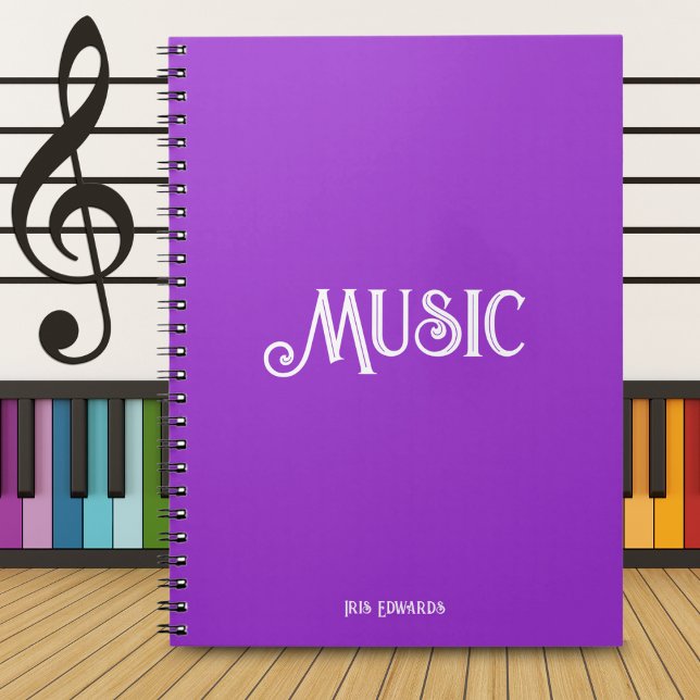 Purple Serenade: Personalised Music  Notebook (Simple in design, creativity color to unleash your musical imagination. )
